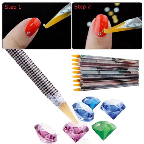 Generic 1pc Rhinestones Picker Pencil Nail Art Gem Setter Pen Picking Tool  Crystal