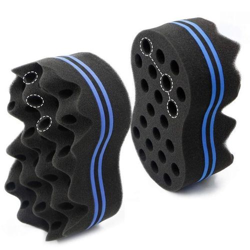 Generic Magic Hair Sponge Twist Curl Brush for Afro, Dreads, Coils and Wave Styling – Black