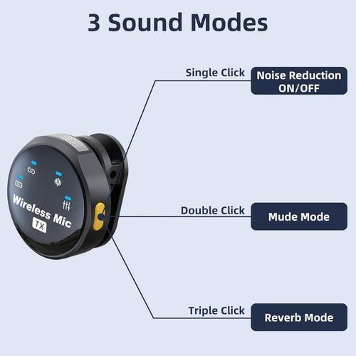 product_image_name-Generic-Q8 Lavalier Wireless Microphone noise cancellation long Battery Life, Plug and Play, Clip-on Design magnetic buckle Portable Lapel Mic Charging case for multi-purpose use-5