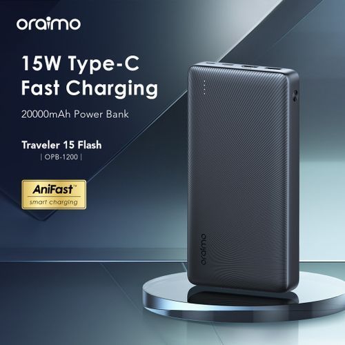 product_image_name-Oraimo-Oraimo 20000mAh 12W Fast Charging Type-C In & Out Torch Power Bank OPB-1201-1