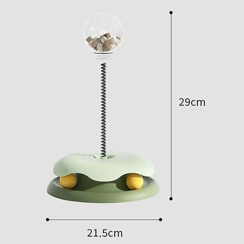 product_image_name-TD- Cat Leakage Food Ball Turntable Toy - Green-1
