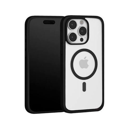 Generic IPhone 14 pro Diamond clear black Transparent Magsafe Magnetic Back Case