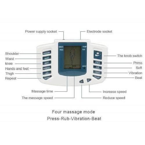 Generic Multi-Functional Digital TENS Acupuncture Massager Machine + Therapy Slippers - Full Body Pulse Stimulator* - image 3