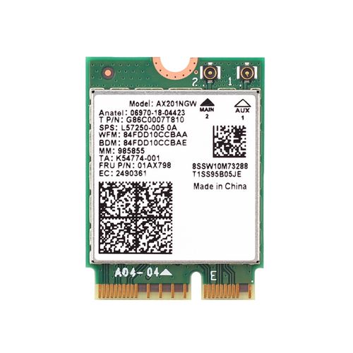 Intel WiFi 6 AX201 M.2 Key E wifi Card Bluetooth 5.0 Wireless