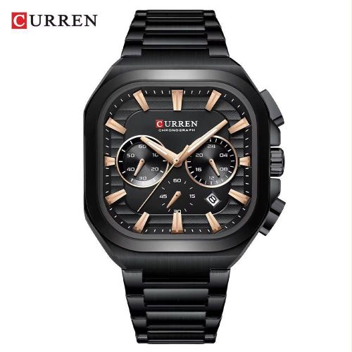 Curren Eclipse Contrast Analogue Chronograph Designer Wristwatch