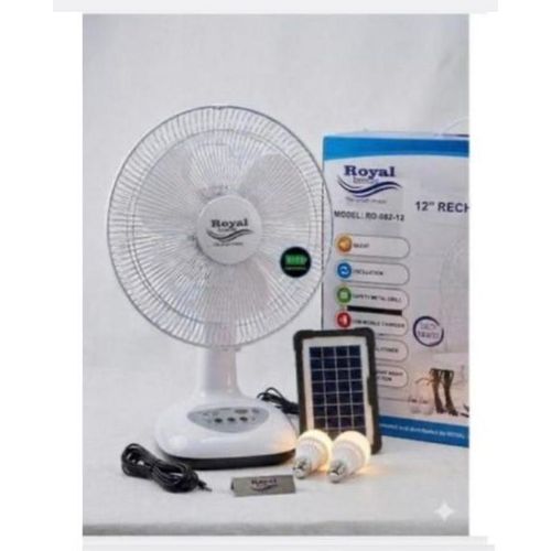 Generic Royal Breeze 12" Rechargeable Solar Fan Smart Power & Cooling Solution