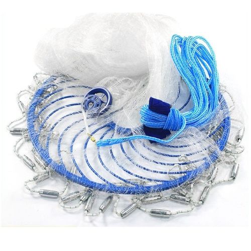 Hand Throw Fishing Net Portable Cast Net With Aluminum Rings Heavy