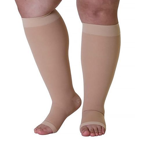 Generic Plus Size 34_46mmHg Compression Stockings Unisex Grade 3 Open Toe Socks  Varicose Veins Treatment Gr