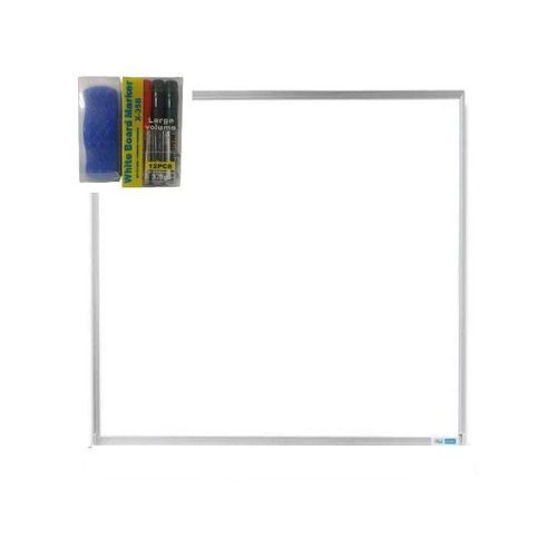 Generic 2Ft by 2Ft Erasable Marker White Board + a pack of marker+ Eraser.