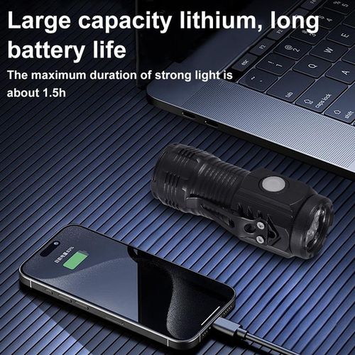 Generic Mini Flashlight Mini LED Torch Work Light Super Bright USB Rechargeable - image 5
