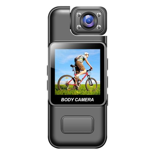 Generic LoopMart Body Camera with 180° Rotating Lens, WiFi Connectivity, LCD Display, Night Vision, Mobile App Support, Wireless Video Recording, Black - image 2