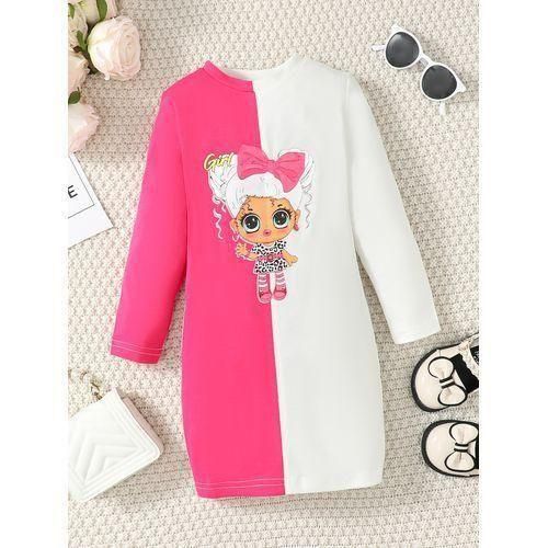 product_image_name-Catpapa-Limited Time No Restock!4-7Years KId Girl Long Sleeved Dress Contrast Color Cartoon Printing-4