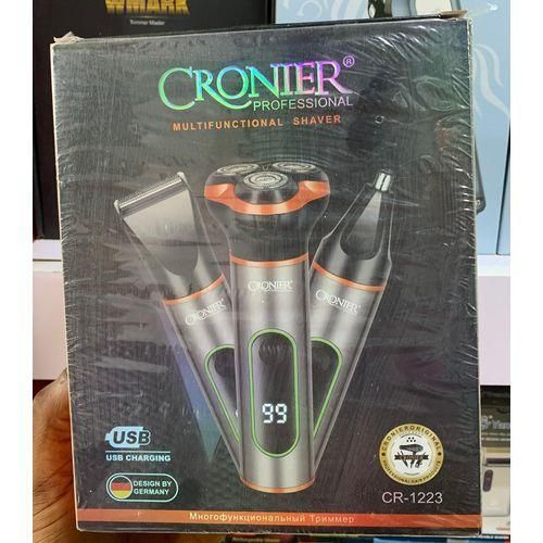 Generic CRONIER Professional CR-1223 Multifunctional Shaver – 3-in-1 Electric Grooming Kit
