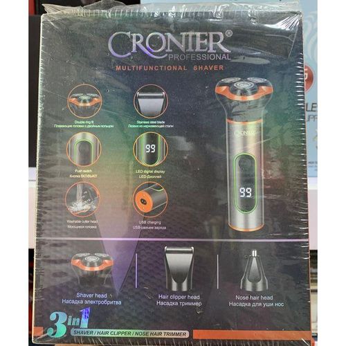 Generic CRONIER Professional CR-1223 Multifunctional Shaver – 3-in-1 Electric Grooming Kit - image 2