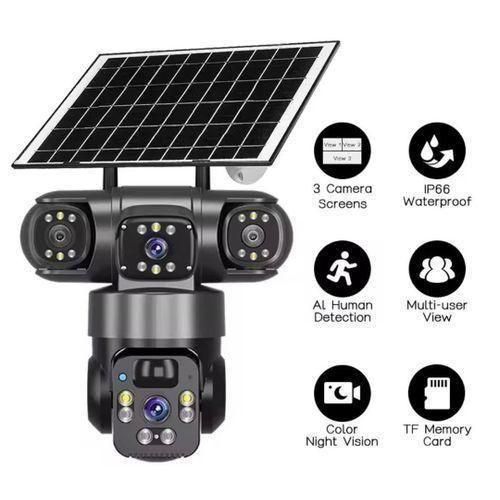 Generic V380 Triple Lens PTZ Solar Camera