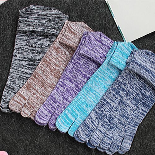 Fashion Mens Toe Socks Cotton Five Finger Running Socks Mini Crew