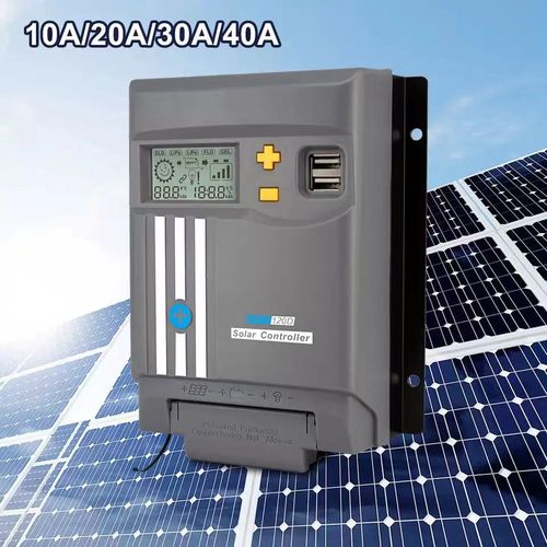 30A 20A 10A Solar Charge Controller Solar Panel 12V 24V Auto