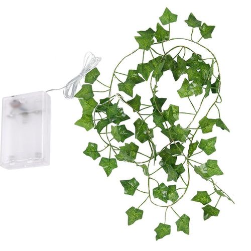 LED Artificial Ivy Green Fake Leaves Fairy String Lights Plant