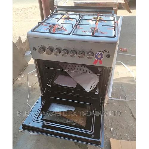 product_image_name-Kenstar-60x60cm 4 Gas Burner Cooker With Bottom Oven & Gril - Inox-2