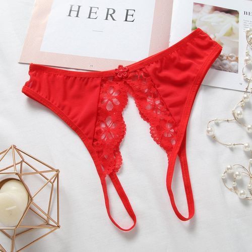 Lounge Underwear - Red lace and satin bra on Designer Wardrobe