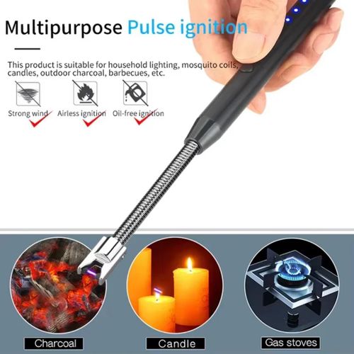 Generic Rechargeable Electric Arc Gas Lighter - 360°  Flexible Windproof Kitchen Igniter
