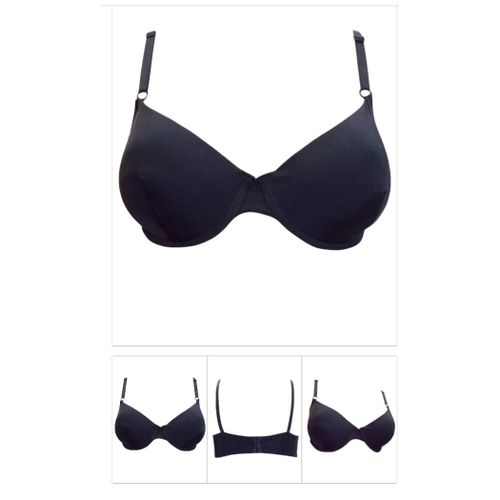 Fashion Ladies Slightly Padded Black Bra