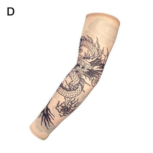 Cycling & Sports Arm Protection Sleeve | Tattoo Print Sun Protection  Cricket Basketball Arm Warmers
