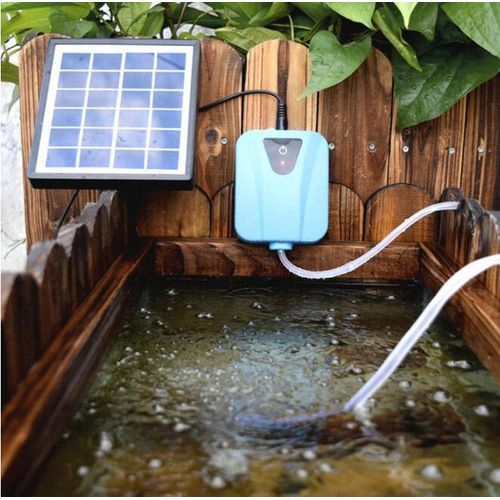 Generic Solar Powered DC Charging Oxygenator Water Oxygen Pump Pond Aerator  Aquarium Air Pump