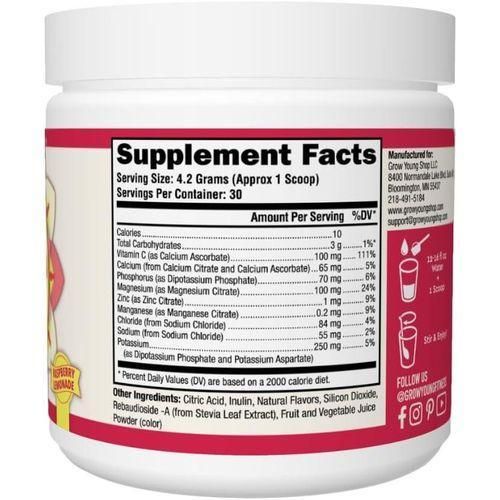 product_image_name-Grow Young-Premium Electrolyte Mix For Proactive Hydration, Vitamins 126G Raspberry-3