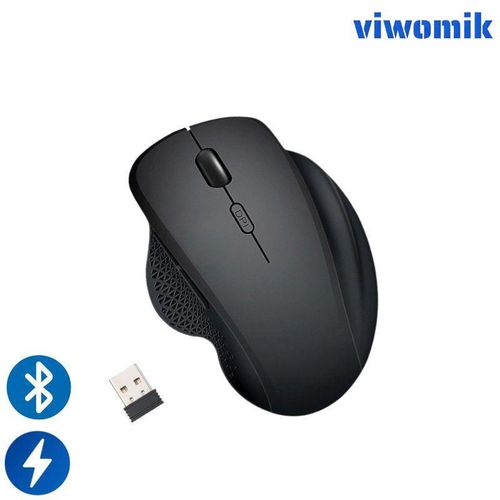 viwomik 2.4G Wireless Bluetooth Dual Mode Mouse Rechargeable Silent Ergonomic 6 Keys 3 DPI