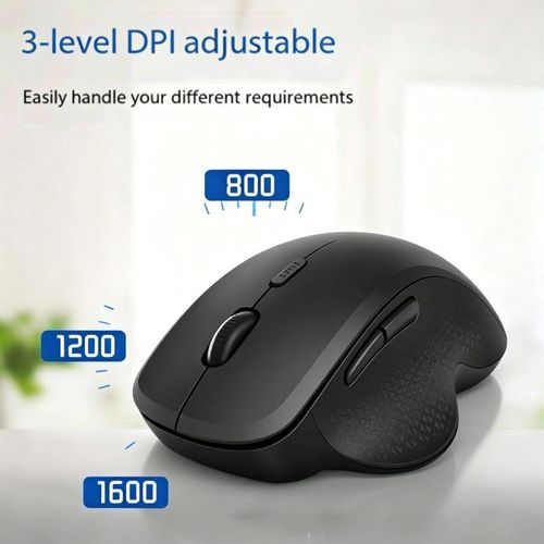 viwomik 2.4G Wireless Bluetooth Dual Mode Mouse Rechargeable Silent Ergonomic 6 Keys 3 DPI - image 6