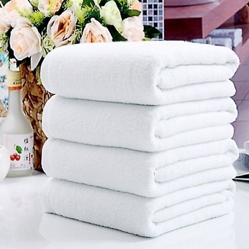 Generic High Absorbent White Bathing Towel - 4 Counts