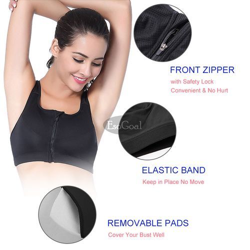 Sport Fashion Push Up Bra Sexy Bra Women Convenient Front Zipper