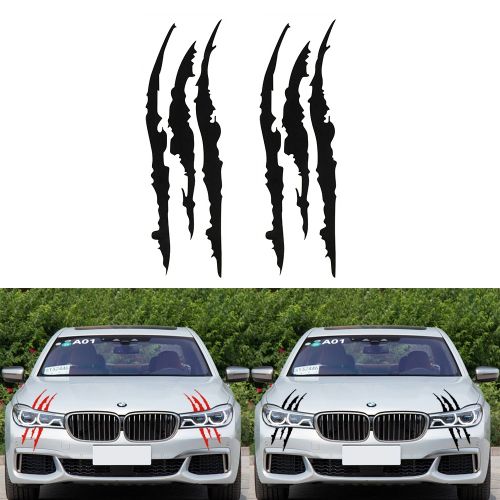 Generic 2 PCS Reflective Car Sticker Monster Scratch Stripe Claw