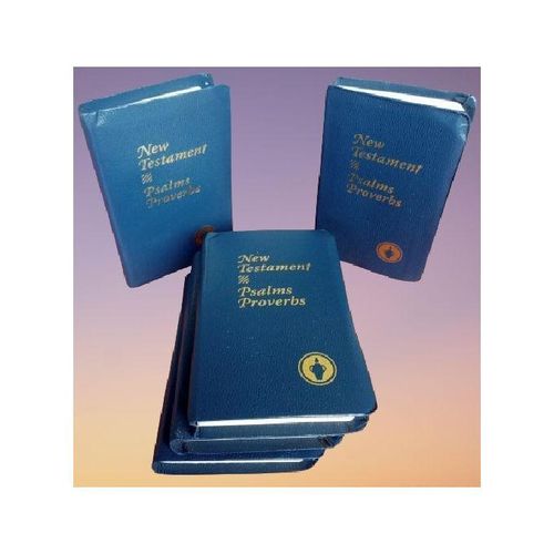 Generic Pocket New Testament With Psalms & Proverbs ( Blue Hardcover)- Set Of 5