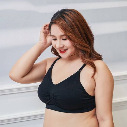 Fashion Plus Size Maternity Nursing Bra Breathable Thin Cup Wirefree  Pregnancy