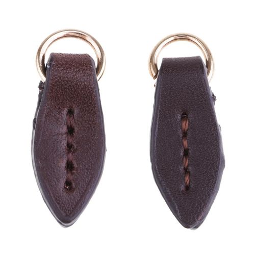 2Pcs Leather Zipper Tags Fixer Pull Replacement DIY Wallet Purse Bag 