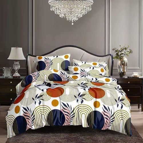 product_image_name-Generic-LUXURY COTTON  FLORAL BEDSHEET SET With 4 Pillowcases(Soft Bedding)-1