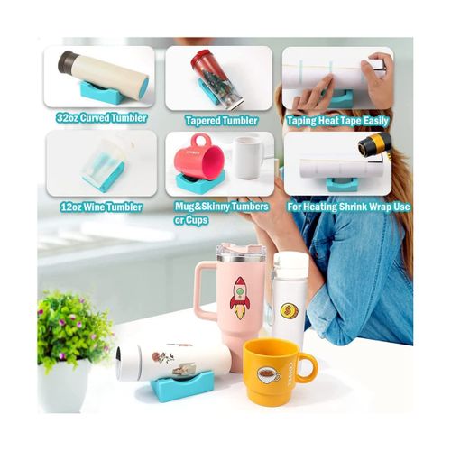 915 Generation Non Slip Silicone Cup Cradle for Crafting Small Tumbler  Holder with Built-in Slot and Felt Edge Squeegee Decal Scraper