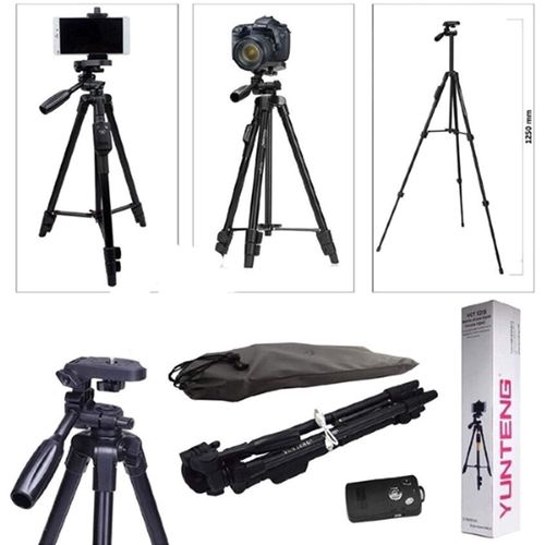 Generic Tripod Stand With Remote Control 3388 – 6ft Portable Aluminum Tripod Stand