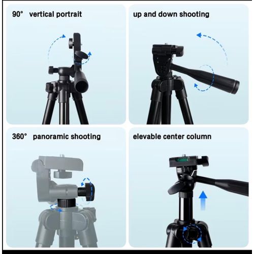 Generic Tripod Stand With Remote Control 3388 – 6ft Portable Aluminum Tripod Stand - image 5