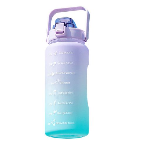 2L Large Capacity Water Bottle Straw Cup High Temperature Plastic