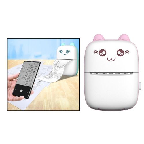 Portable Mini Printer Thermal One Roll of Printing Pape Pink