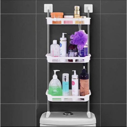 product_image_name-Generic-white, three-tier over-the-toilet storage rack used for organizing bathroom essentials. -1