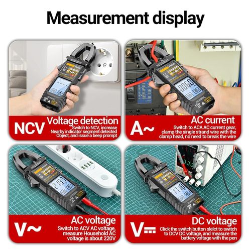Aneng PN109 Tester 4000 Count Multimeter Clamp Meter with Backlit Buzzer Flashlight Ohmmeter Voltmeter - image 4