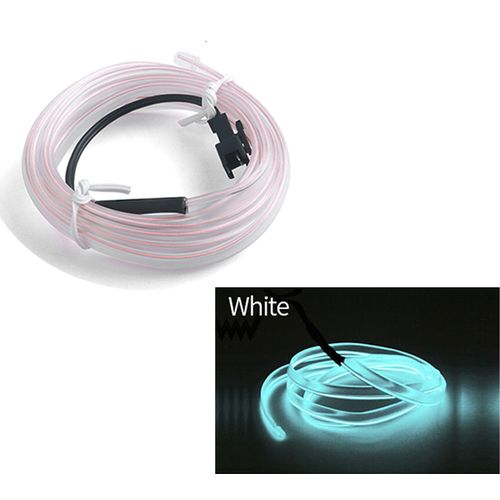 Generic (white)1M/2M/3M/5M Car Interior Led Decorative Lamp EL Wiring Neon  Strip For Auto DIY Flexible Ambient Light USB Party Atmosphere Diode