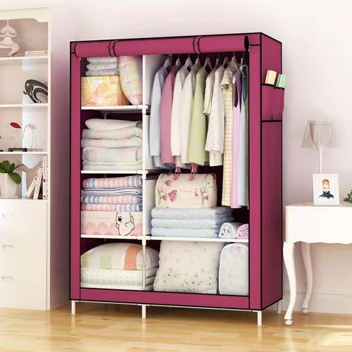 product_image_name-Generic-Cloth Wardrobe Wine Color( Size :170 X105 X45cm )-1