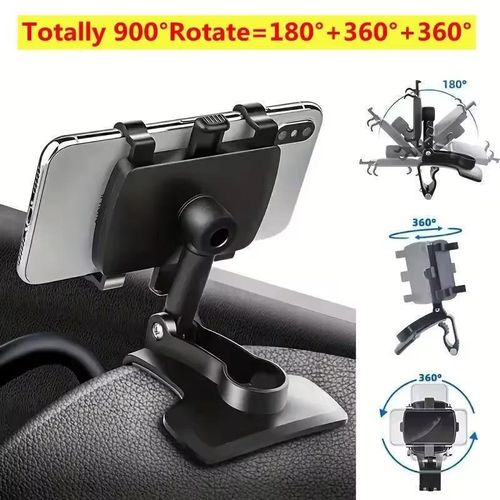 product_image_name-Generic-360 Rotation Car Mobile Phone Holder - Black-4