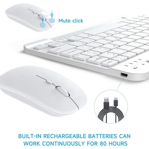 Generic Bluetooth Keyboard & Mouse: 10-Month Battery, 3 OS Support for Tablet/Laptop (Silent Click) - image 4