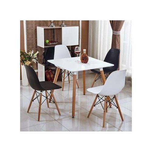 product_image_name-Generic-Beechwood Restaurant Dining Table + 4 Dining Chairs-1